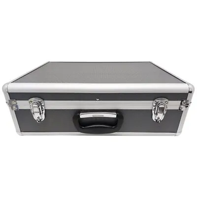 Large Grey Flight Storage Case Electricians Tool Box Organiser Secure With Divid • £30.10