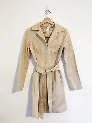 Tan Cream Beige Vanessa Bruno Light Trench Coat French Designer Imported Size 38 • $44.99