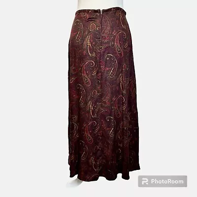 Vintage Jaclyn Smith Maxi Skirt Size 8 Whimsigoth Grunge Y2K Paisley Rayon Fairy • $24.99
