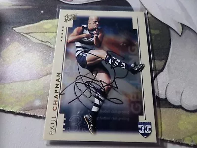 2003 GEELONG CATS AFL Card PAUL CHAPMAN HAND Signed HOF • $5