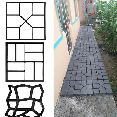 Garden Driveway Paving Pavement Mold Concrete Step Stone Path Maker Walkway Mold • $13.54