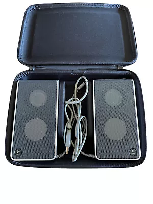 Logitech V20 USB Notebook Speakers With Case Case And Instructions • £10