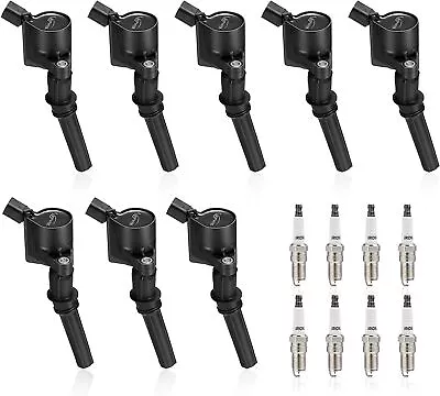 8x DG508 Ignition Coils + 8x Spark Plugs SP479 For Ford F150 Lincoln 4.6L 5.4L • $53.99