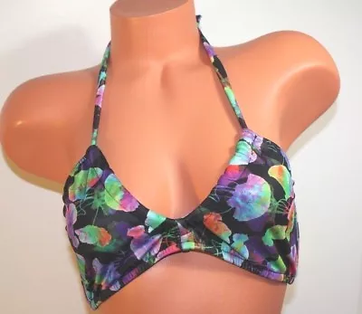 Women's Allen B By Allen Schwartz Multi-Colored Floral Bikini Top  Size 6 NWT • $15