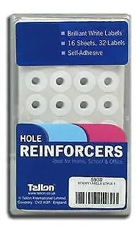 Hole Reinforcement Ring Labels Stickers Self Adhesive Hole Punch Protector • £2.49