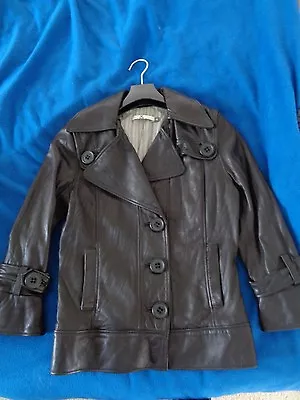 Nwot Mike And Chris Black Leather Jacket  Size  Xs  • $248.44