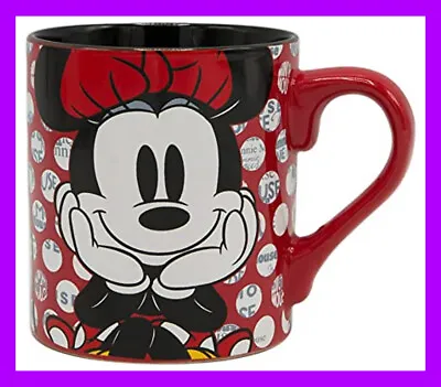 🌴 Disney Minnie Mouse Rock The Dots 20oz Mug Ceramic Large Cup NEW • $10.95