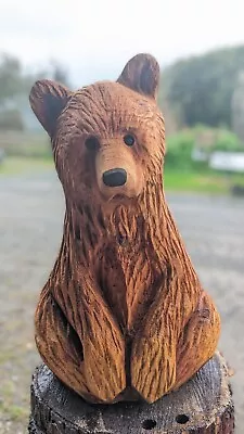 Sitting Bear - Chainsaw Carved Wood Sculpture - From Thomas Chainsaw Carving • £280