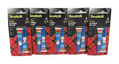 Scotch 3M Precise No Mess Liquid Super Glue 2 Tubes Per Pack .14oz Lot Of 5 • $14.95