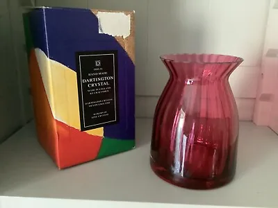 £10 • Buy Dartington Handmade Red Crystal Vase