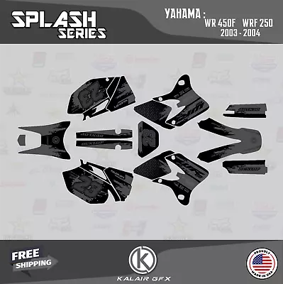 Graphics Kit For YAMAHA WR250F And WR450F Years 2003 2004 Splash - Smoke • $82.99