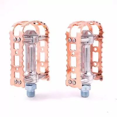 MKS BM-7 Vintage Alloy Anodized Road Old School City Flat Bike Pedal - Copper • $34.90