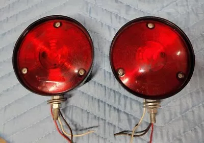 Lot Of 2 Vintage Lighting #2333R Tractor Red Stop Lights/Brake Lights • $12.95