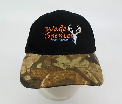Wade Spencer Hat Cap The Stone Buck Deer Skull Antlers Camo Strapback Black • $13.17