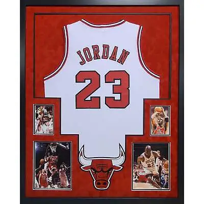 Michael Jordan UNSIGNED Framed Jersey Chicago Bulls RR4 • $554.99