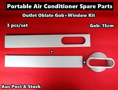 $49.50 • Buy Portable Air Conditioner Window Slide Kit + Gob (3pcs/set) (15cm Gob Diameter) 