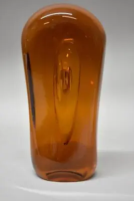 D. Labino Amber Tone Glass Sculpture Signed And Dated 1971 • $950