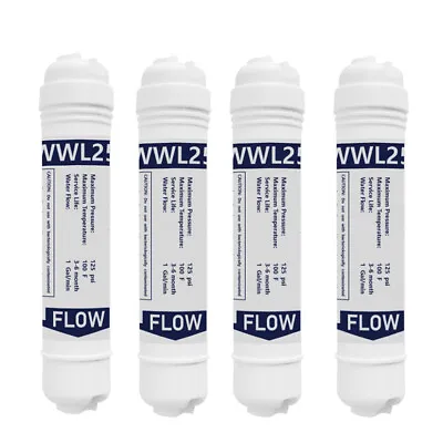 4 Pack In Line T33 Fridge Water Filters Compatible With Samsung Daewoo LG Etc • £9.19