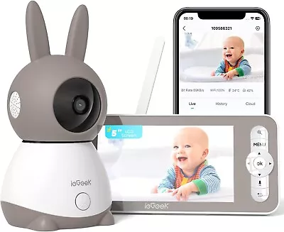 IeGeek 2K Automatic Tracking Wifi Baby Monitor With Camera And Night Vision PTZ • £149.99