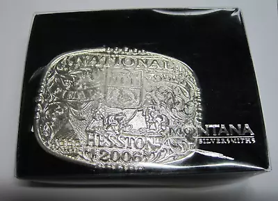 Hesston Silver Plate 2006 NFR Cowboy Rodeo Adult Buckle New • $49