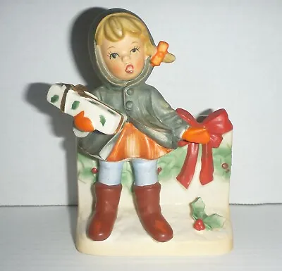 Vintage 1950's Napco Christmas Planter Vase Girl & Presents Japan X-8307 • $44.95