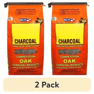 (2 Pack) 17.6 Lb Oak Charcoal Briquets For Grills Barbecues Burns Longer • $19.14