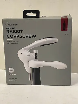 Original RABBIT Corkscrew Wine Opener W/Foil Cutter & Extra Spiral - Pearlescent • $19.95