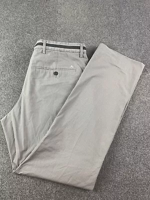 J Lindeberg Slim Fit Mens Cotton Blend Golf Pants Size 36x33 Gray/Blue • $29.15