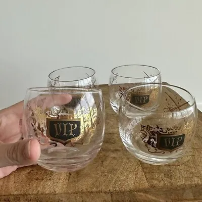 Mid Century Modern VIP Wine Stemless Wine Glasses • $39