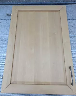 Light Oak Laminate Kitchen Cupboard Door Raised Panel With Handle & Hinge 90cm • £11.99