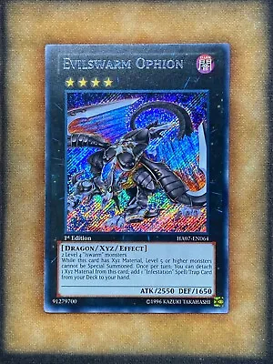 Yugioh Evilswarm Ophion HA07-EN064 Secret Rare 1st Ed NM • $3.49