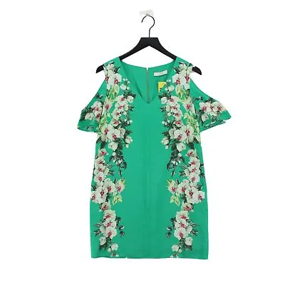 Oasis Women's Midi Dress UK 12 Green 100% Polyester T-Shirt Dress • £8