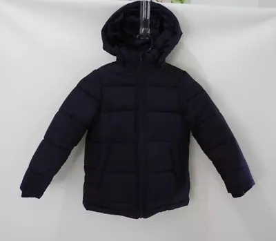 Seed Heritage Kids Boys Size 5 Navy Puffer Jacket Hoodie Detachable Hood • $34.40