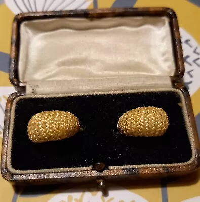 £4 • Buy VINTAGE EARRINGS HALF HOOPS 1950s 1960s VGC