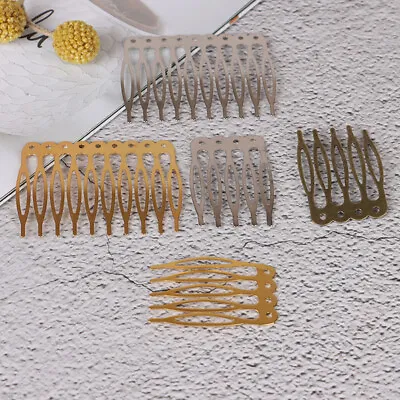 10Pcs 5/10 Teeth Metal Hair Comb Hair Clip Claw Shape Hairpins  DIY Hair Supp:da • £3.29