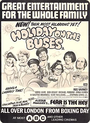 Film Magazine Advert Holiday On The Buses Reg Varney Bob Grant Doris Hare • £4