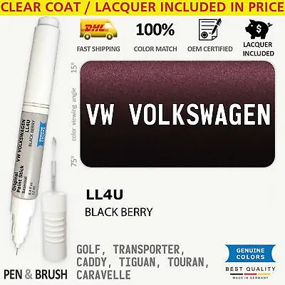 LL4U Touch Up Paint For VW Volkswagen Black GOLF TRANSPORTER CADDY TIGUAN TOURAN • $14.99