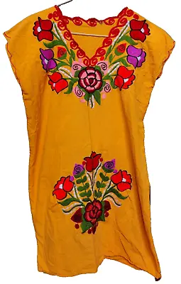 Mexican Embroidered Top Colorful Size M Boho Hippie Festival • $42.99