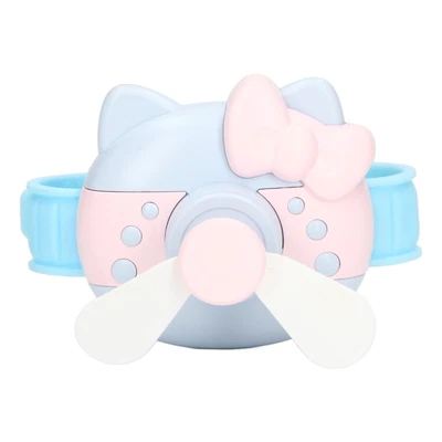$17.97 • Buy (Sky Blue) Clock Fan Cute Soft Rubber Indoor USB Wrist Fan