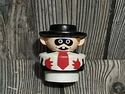 Vintage Fisher Price Chunky Little People HamBurglar - Thief McDonald's • $22.99