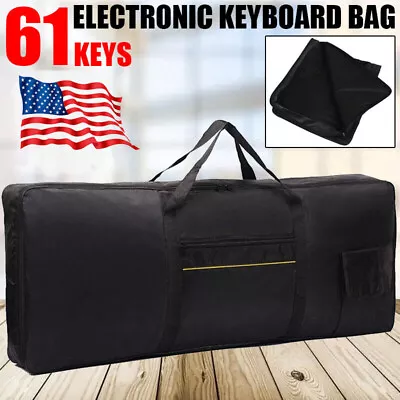 61 Key Keyboard Electric Piano Padded Case Gig Bag Oxford Cloth For Casio Yamaha • $29.99