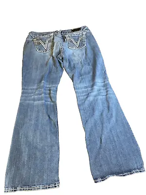 VIGOSS Jeans Womens Size 11/12 Length 33 The Chelsea Slim Boot Blue Denim • $32