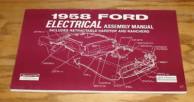1958 Ford Full Size Car Electrical Assembly Manual 58 W Retractable Hardtop • $24