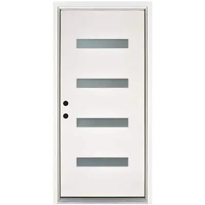 MP Doors Prehung Front Door 36  X 80  Frosted Fiberglass Composite Smooth White • $1145.80