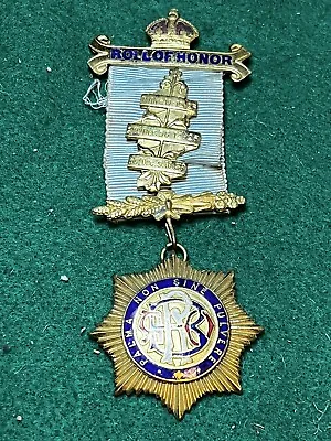 £7.95 • Buy RAOB Royal Order Of Buffalos Metal Pin Badge Medal - Masonic Roll Of Honor