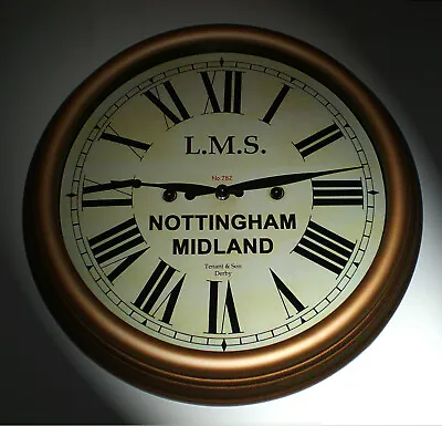  LMS Railway London Midland & Scottish Wall Clock Nottingham Station. • £53.99