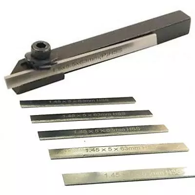 Mini Parting Tool Cut Off Holder With 6Pcs HSS Blades For  • $21.95