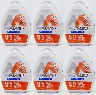 6 Mio Vitamins ORANGE TANGERINE Liquid Water Enhancer Drink Mix Drops B3 B6 B12 • $35.99