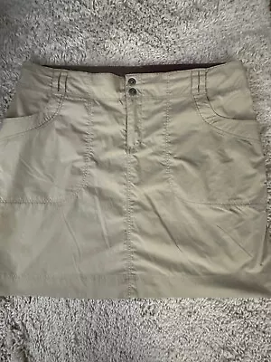 REI Women's Size 10 Tan Activewear Athleisure Mini Skirt Flat Front Pockets • $13.56