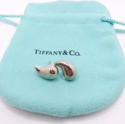 Tiffany & Co. Elsa Peretti Sterling Silver Teardrop Stud Earrings • $189.95
